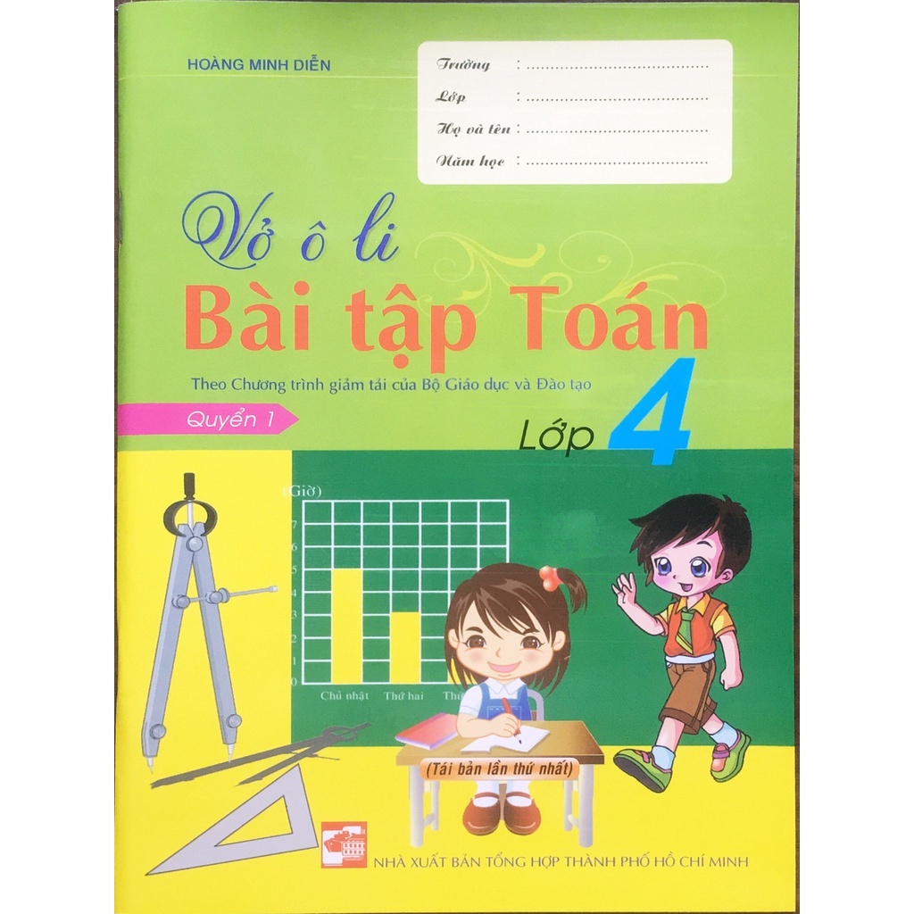 Sách - Vở ô li bài tập Toán 4 - Quyển 1 (HA30)