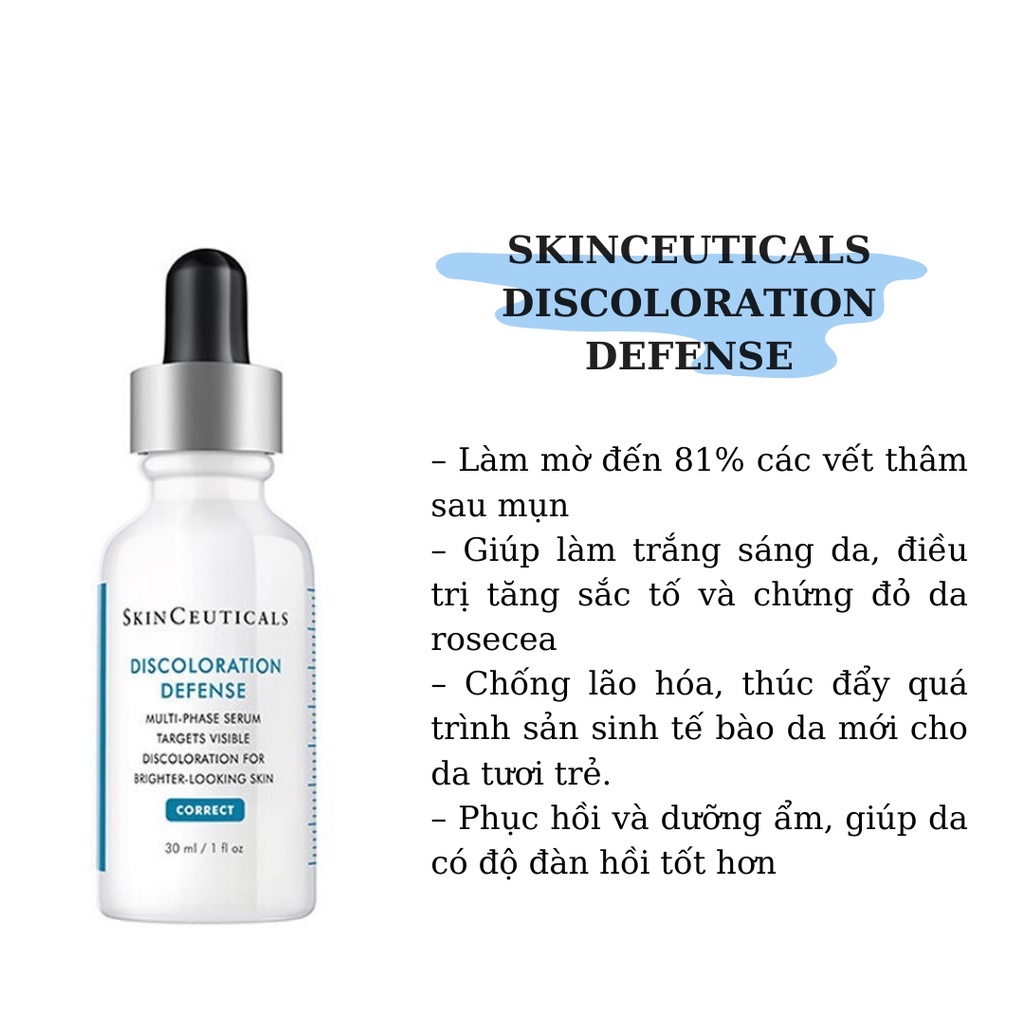 Serum Giúp Làm Sáng Da, Đều Màu Da Và Đánh Bay Thâm Nám, Tàn Nhang, Đốm Nâu Skinceuticals Discoloration Defense