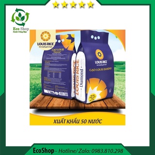 Gạo st25 túi 5kg Louis Diamond,cơm mềm dẻo,hương thơm đặc trưng,vị ngọt - ECOSHOP