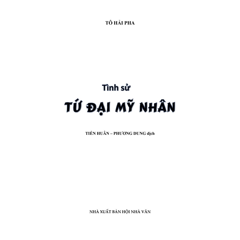 Sách - Tình Sử Tứ Đại Mỹ Nhân