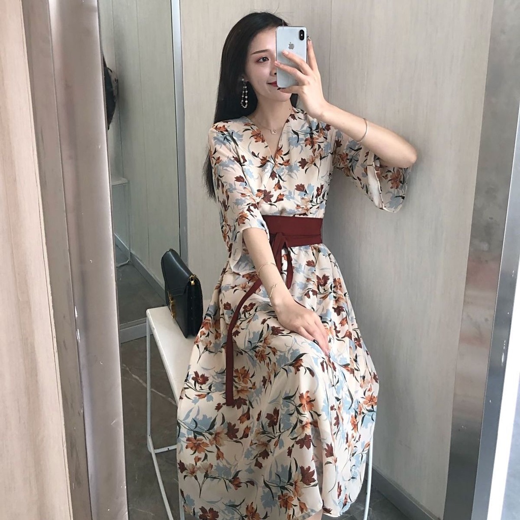 Đầm Nữ Kiểu Dáng Retro Thời Trang Cá Tính đầm bầu váy nữ váy bé gái váy dài chân váy dài váy nữ chân váy dài