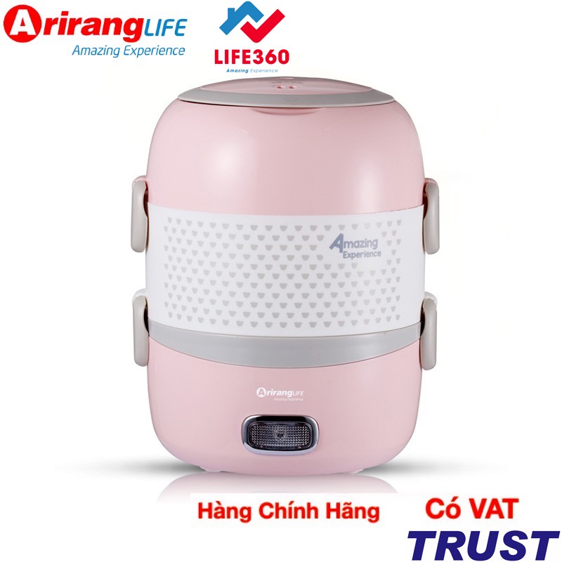 Hộp cơm cắm điện + hâm nóng 2 tầng Arirang Life360 EL-ALS263