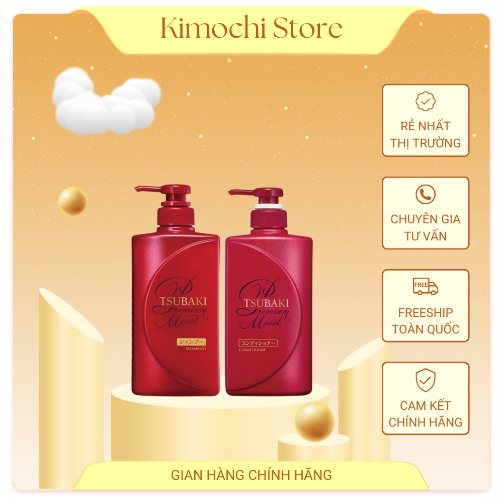 Cặp Dầu Gội Xả Và Dầu Gội Tsubaki Đỏ Giảm Rụng Tóc Premium Cao Cấp Nhật Bản - Dầu Gội Đầu Shiseido Phục Hồi Tóc