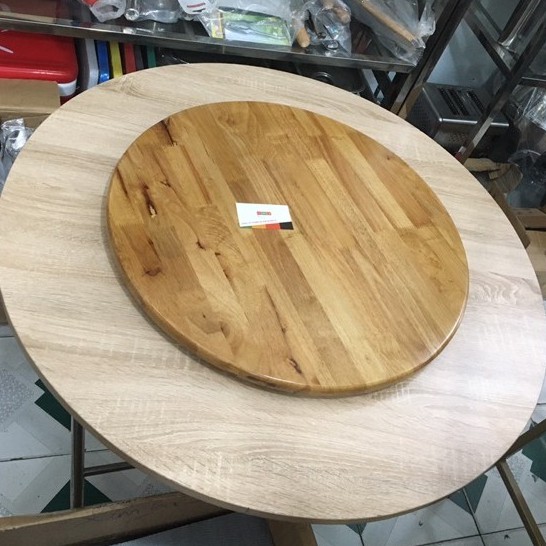 bộ mâm xoay bàn ăn bằng gỗ, đã bao gồm trục xoay