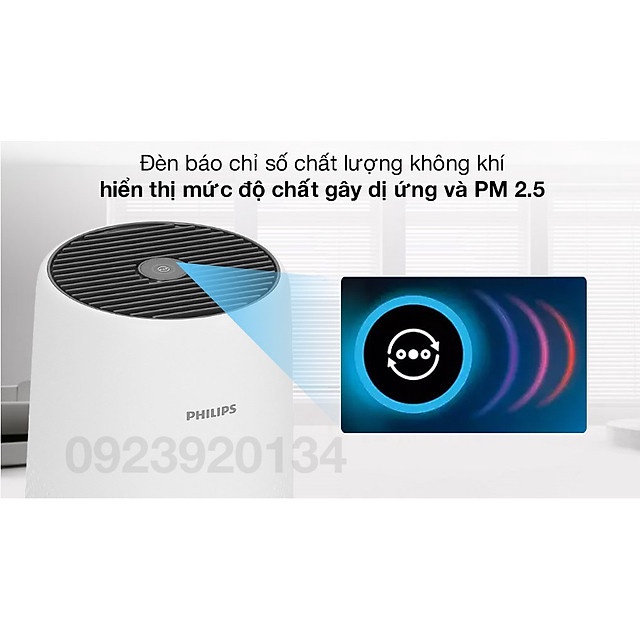 Máy loc không khí bụi mịn, diện tích 49m2 Philips AC0820/10 - Hàng Chính hãng