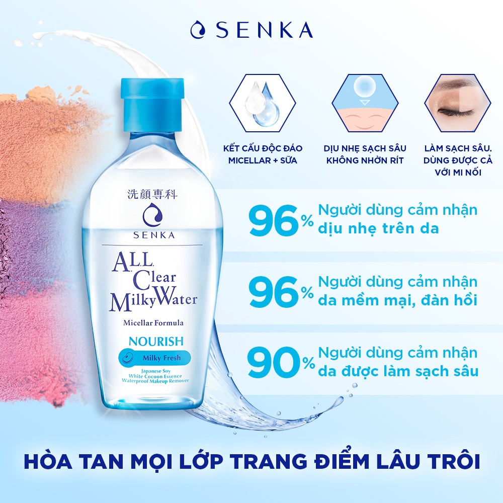 Nước sữa tẩy trang 2 lớp Senka A.L.L. Clear Milky Water 230ml