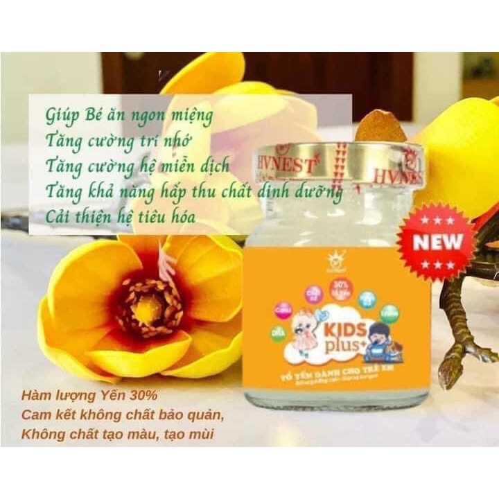 Yến sào HVNEST Kids Plus dành cho trẻ em không chất bảo quản, hũ 70ml