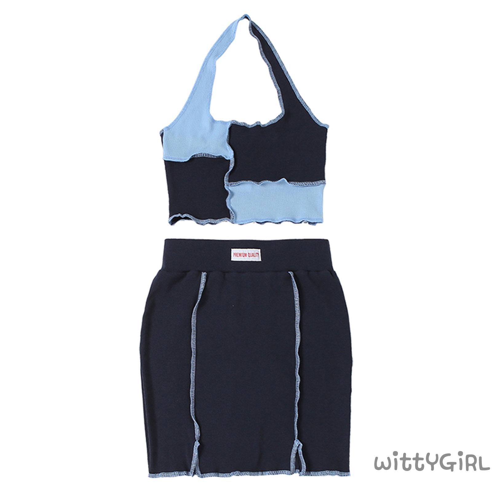 Set Áo Lửng 2 Dây + Chân Váy Ngắn Quyến Rũ Cho Nữ | BigBuy360 - bigbuy360.vn