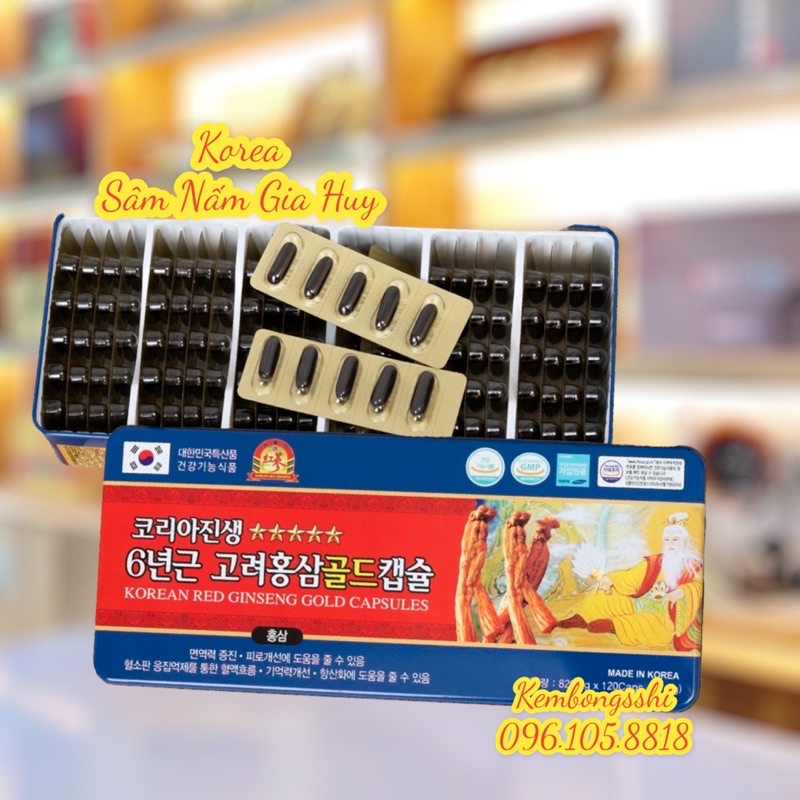 Đạm Hồng Sâm Nhung Linh Chi Cao Cấp Hàn Quốc, Hộp 120V