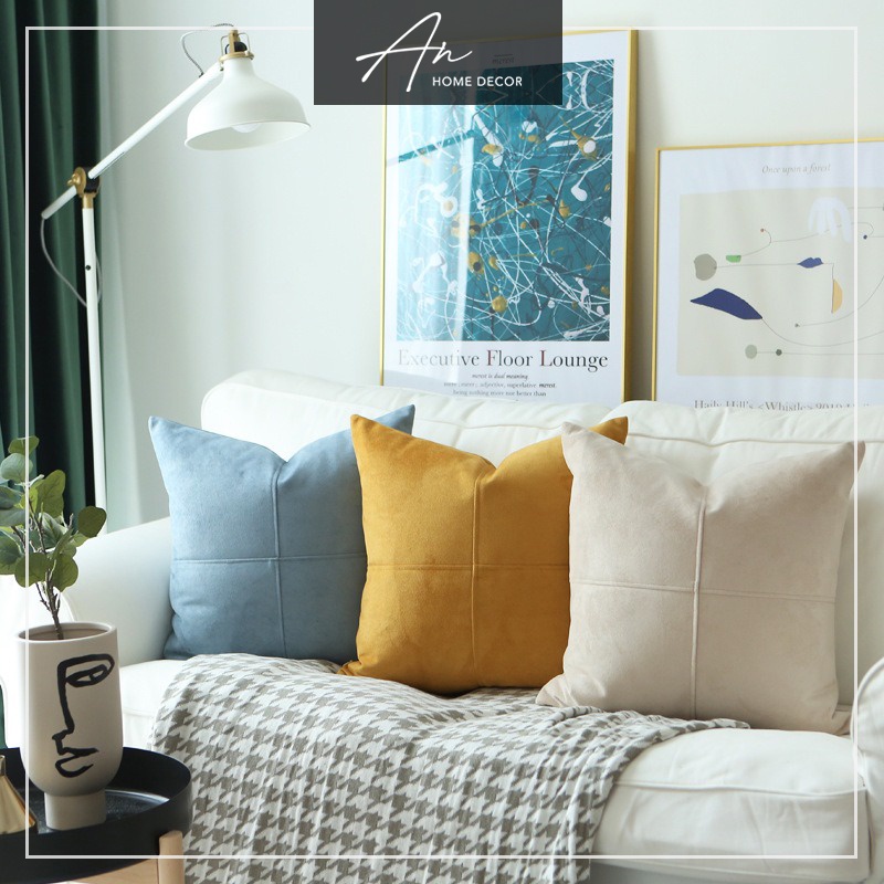 PLUS Vỏ gối tựa gối sofa văn phòng vuông chữ nhật