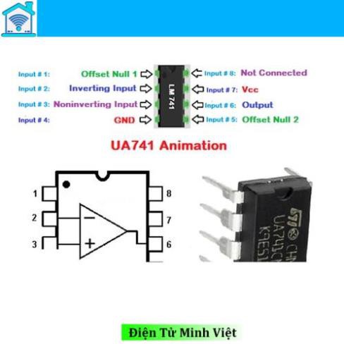 Ic Khuếch Đại Thuật Toán Op Amp uA741