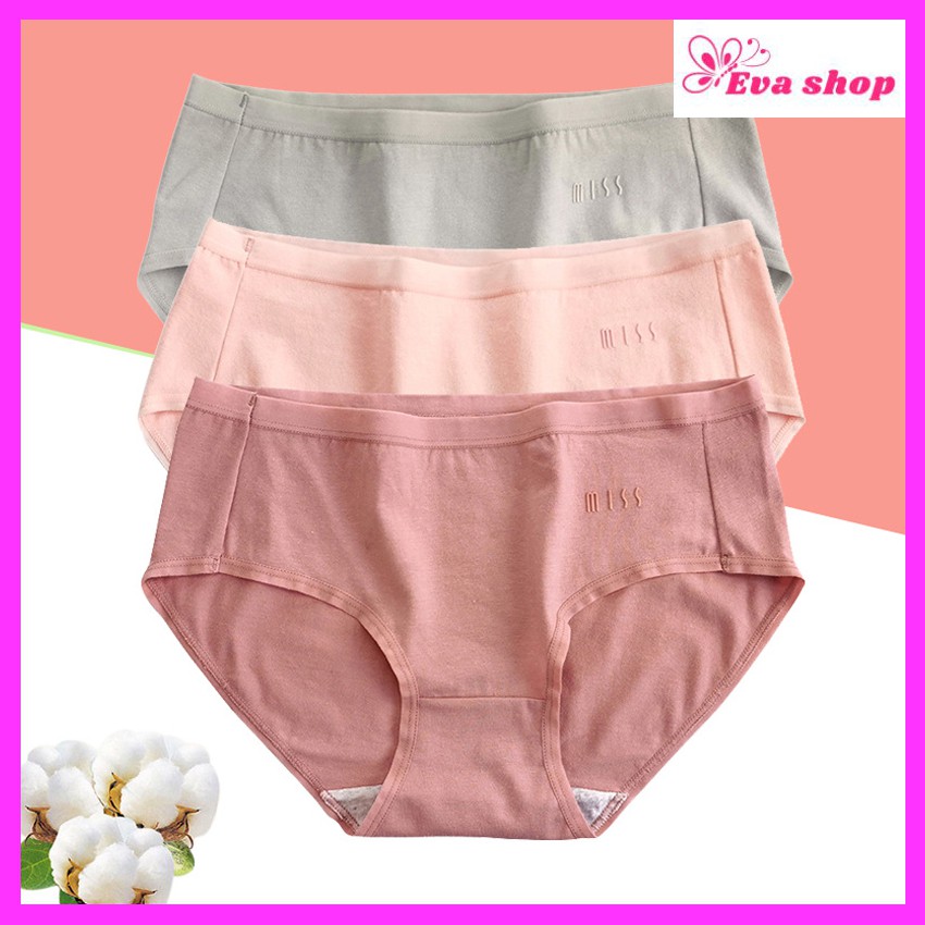 Quần lót nữ cotton, Quần lót nữ kháng khuẩn dập nổi chữ Miss hàng Quảng Châu | BigBuy360 - bigbuy360.vn