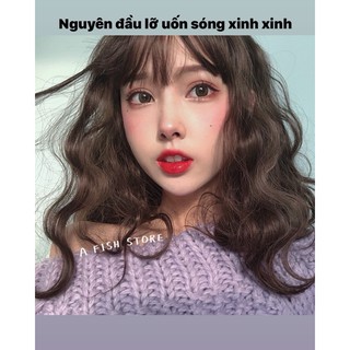 Tóc giả nguyên đầu uốn sóng lỡ
