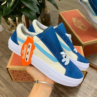 Giầy vans style xanh đậm 1:1 ( full box + free ship )