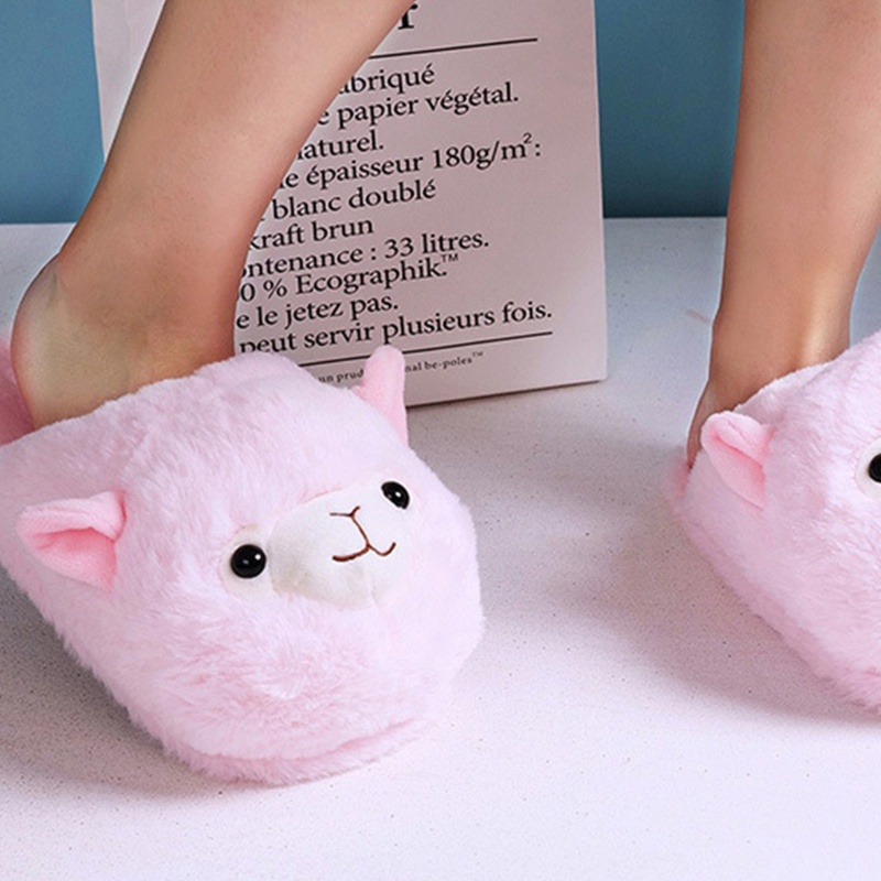 Dép Bông Hình Lạc Đà Màu Cầu Vồng Dễ Thương Cho Bé Gái