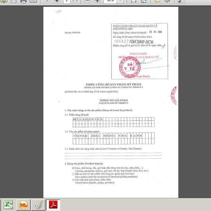 Toner Trà xanh Milaganics 100ml | BigBuy360 - bigbuy360.vn