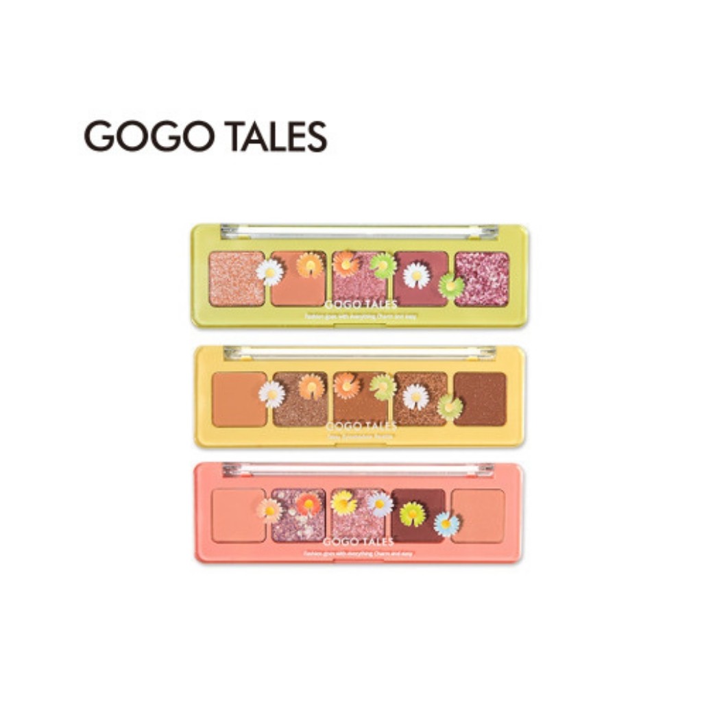 Phấn Mắt GOGO TALES Heart Daisy 5 Ô Phấn Nhũ Lì