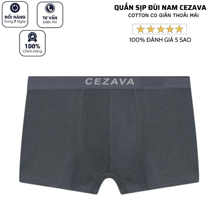 Quần Sịp đùi Nam Màu Xám Ghi cao cấp CEZAVA