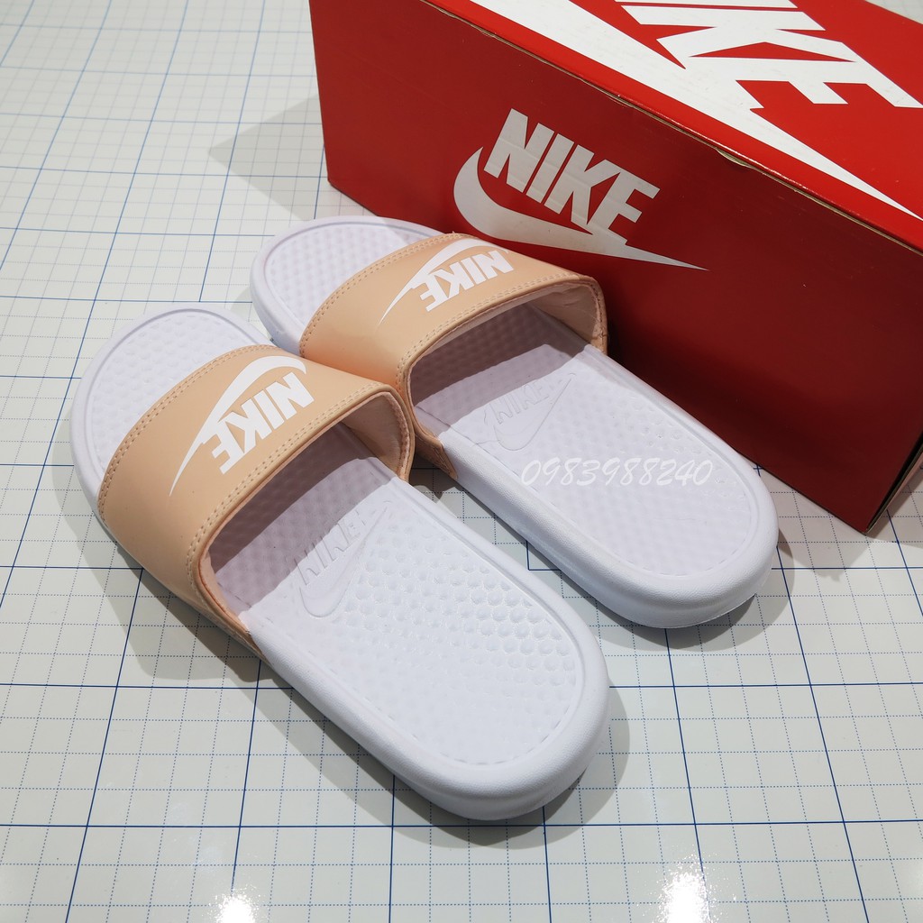 Dép Nike Nk quai ngang hai màu hot trend unisex nam nữ loại 1 cao cấp in nổi, lót dày, tem size in nhiệt, tặng kèm hộp.