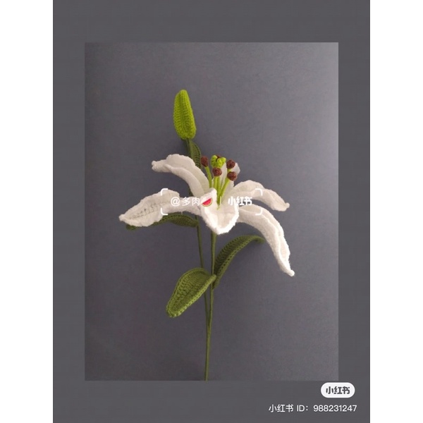 Hoa len handmade-Hoa lily
