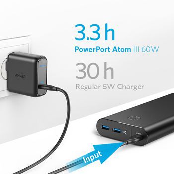 Bộ Pin Sạc Dự Phòng Anker PowerCore+ 26800mAh PD 45W Kèm Sạc Anker PowerPort Atom III 60W - B1376