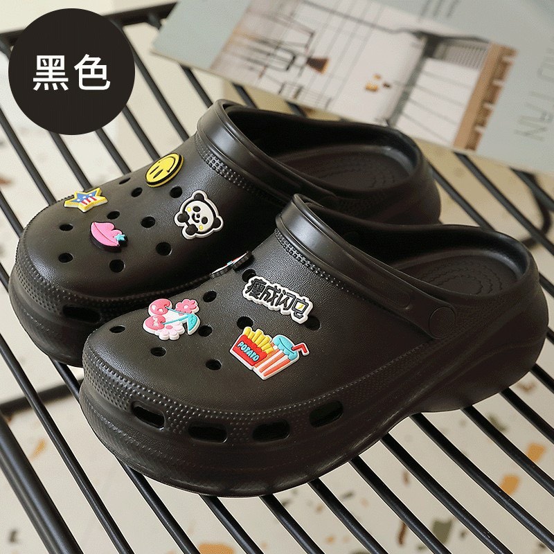 Dép bánh mì cross nữ đế cao SUNNY kèm Sticker cao 6 CM, dép sục nữ hot trend 2022
