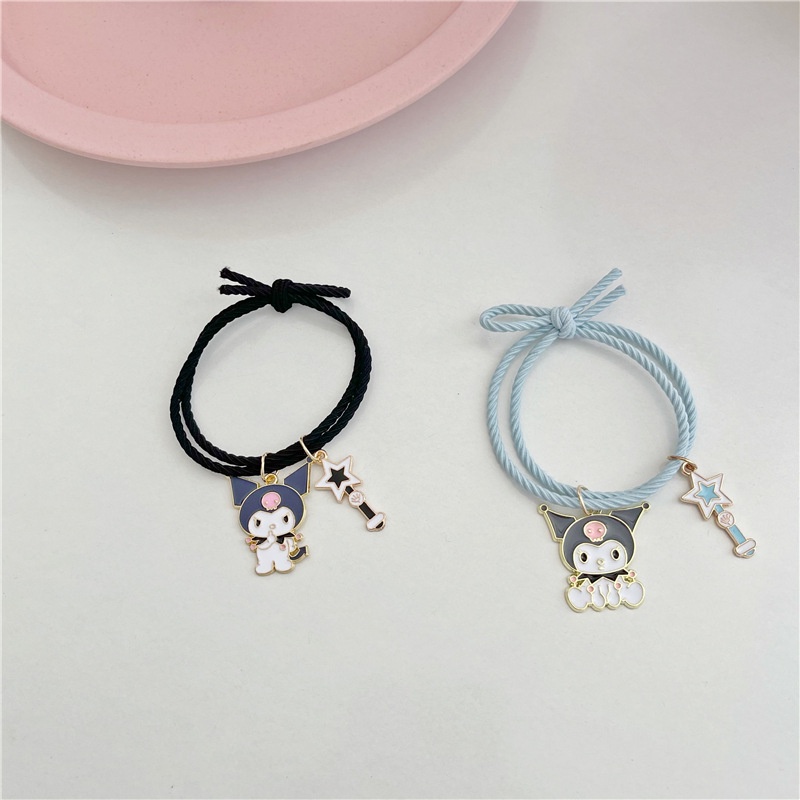 Dây Buộc Tóc Cao Su Mềm Mại Kiểu Lolita Nhật Bản Dễ Thương Cho Bạn Gái