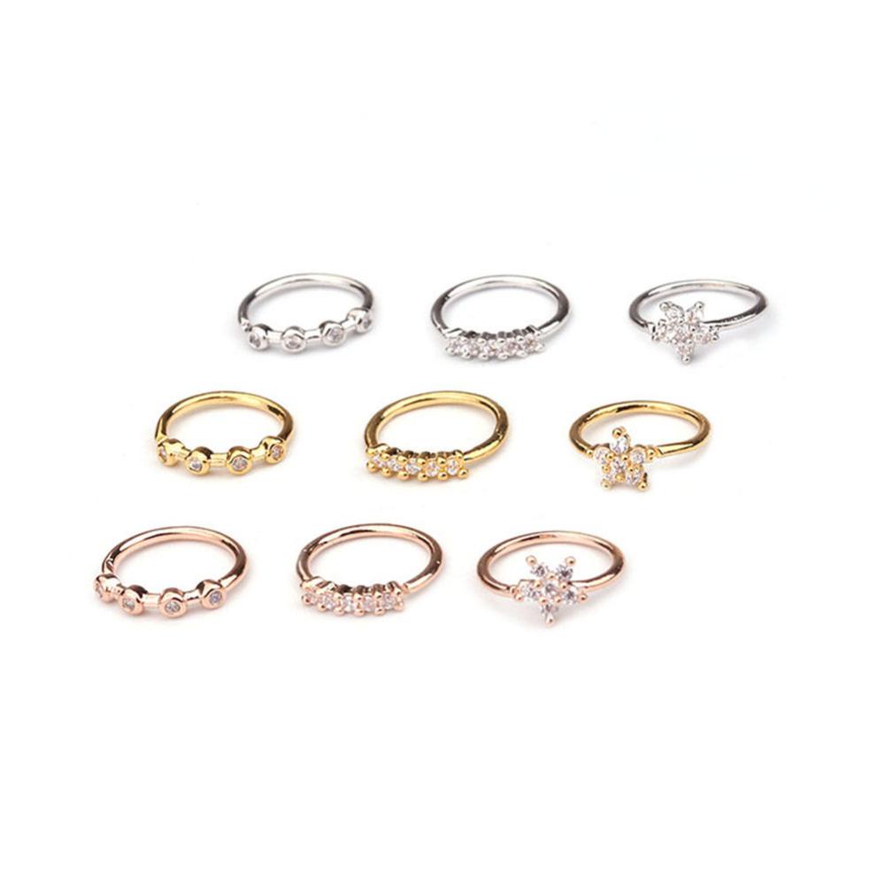 Khuyên Xỏ Mũi Đính Đá Zircon Giả Bằng Thép Không Gỉ Thời Trang P3X3