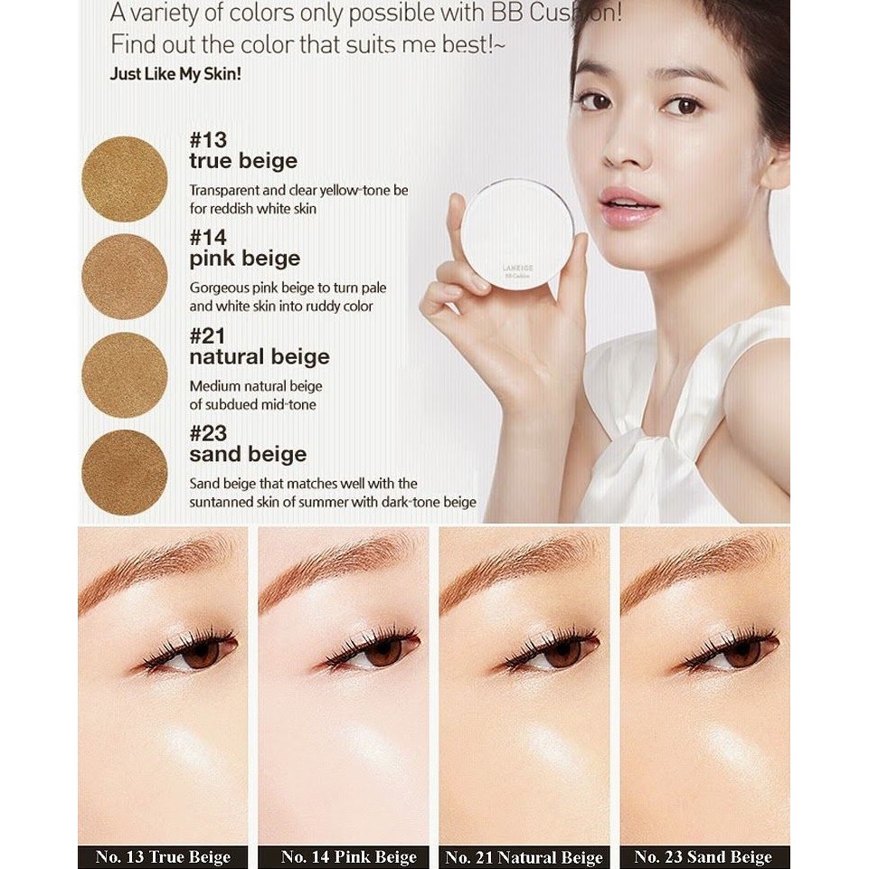 Laneige - Phấn Nước Dưỡng Trắng BB Cushion Whitening SPF 50+ PA+++ | BigBuy360 - bigbuy360.vn