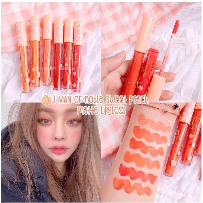 (hàng Mới Về) Set 6 Son Kem Iman Hương Đào Ngọt Ngào