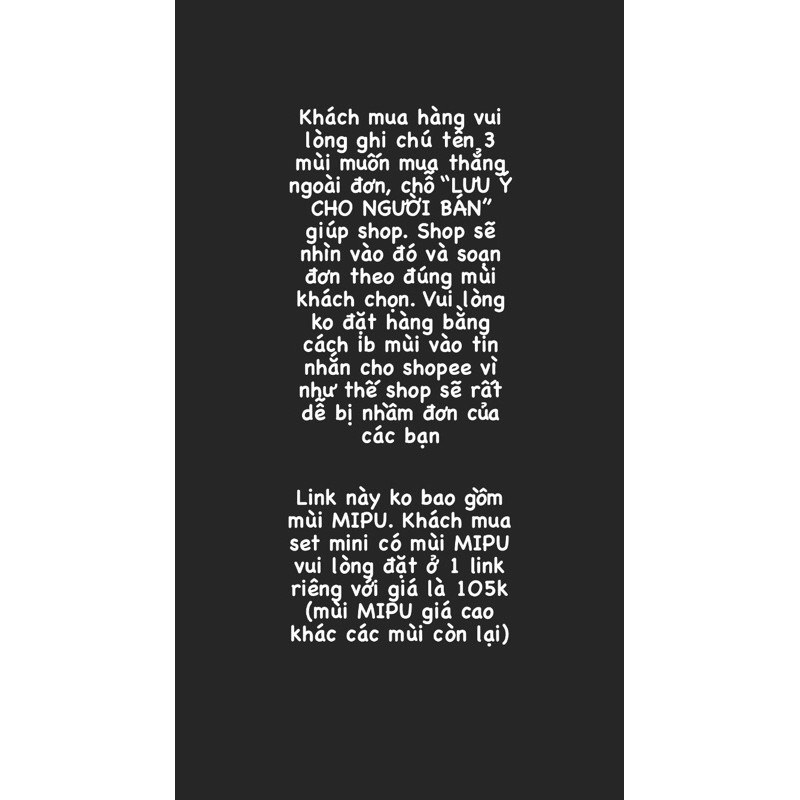 [MIPU PERFUME] Set mini 3chai 1ml - được chọn 3 mùi khác nhau | BigBuy360 - bigbuy360.vn