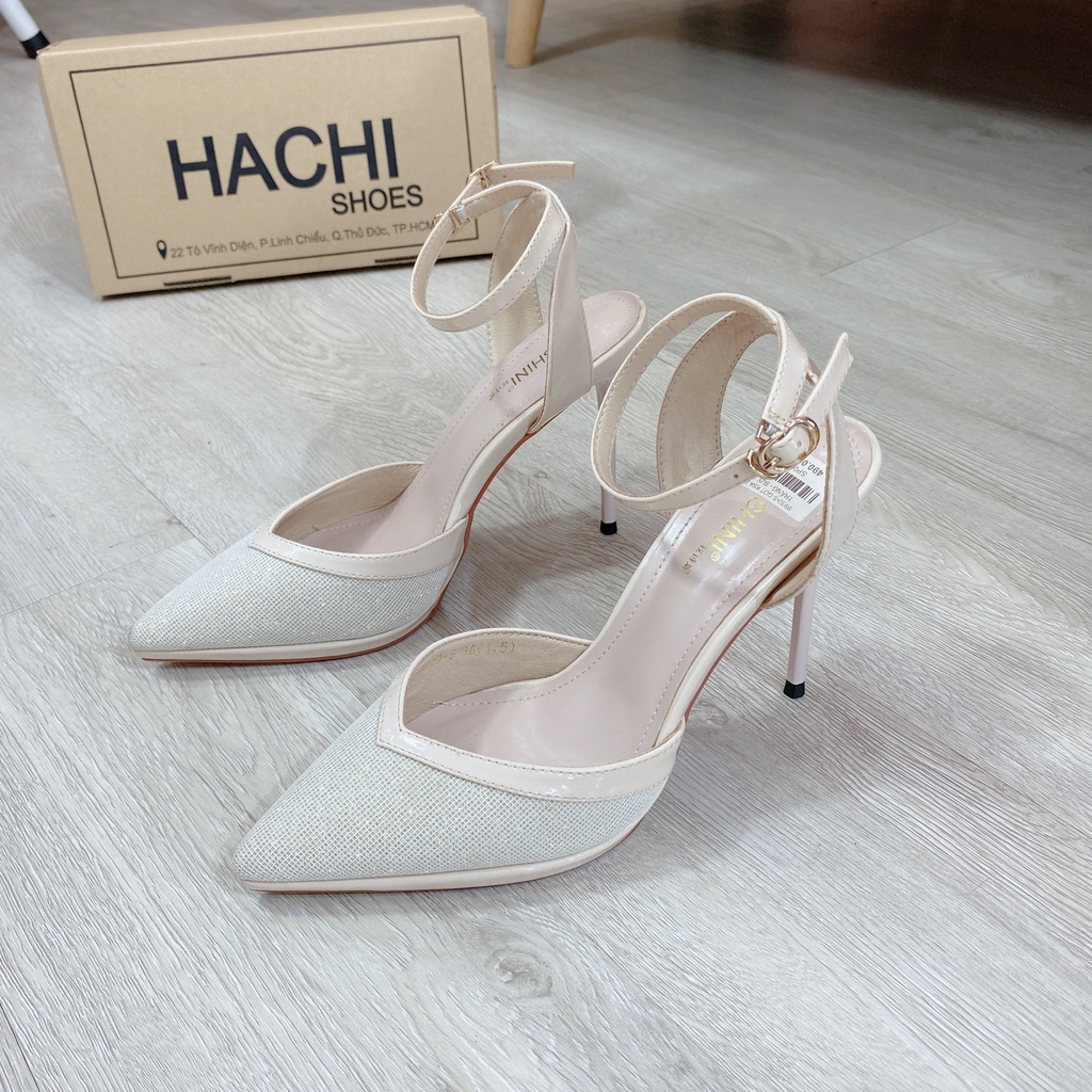 Giày cao gót bít kímsa gót cao 11cm hàng QC fulbox 9930-5