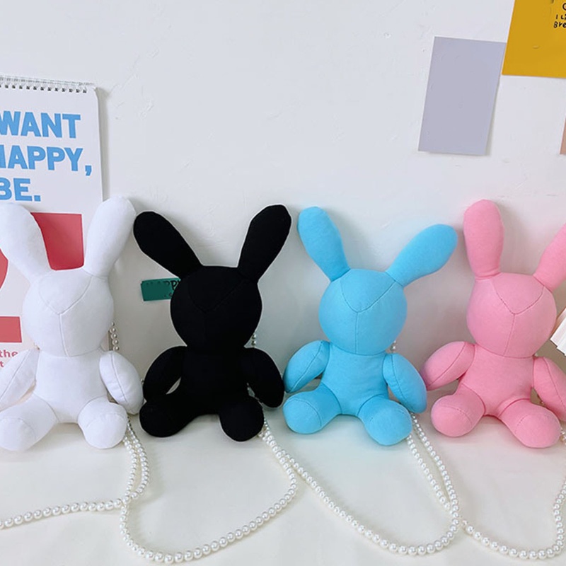 Túi Đeo Chéo Vai Hình Thỏ Bông Mềm Dễ Thương Dành Cho Bé Gái