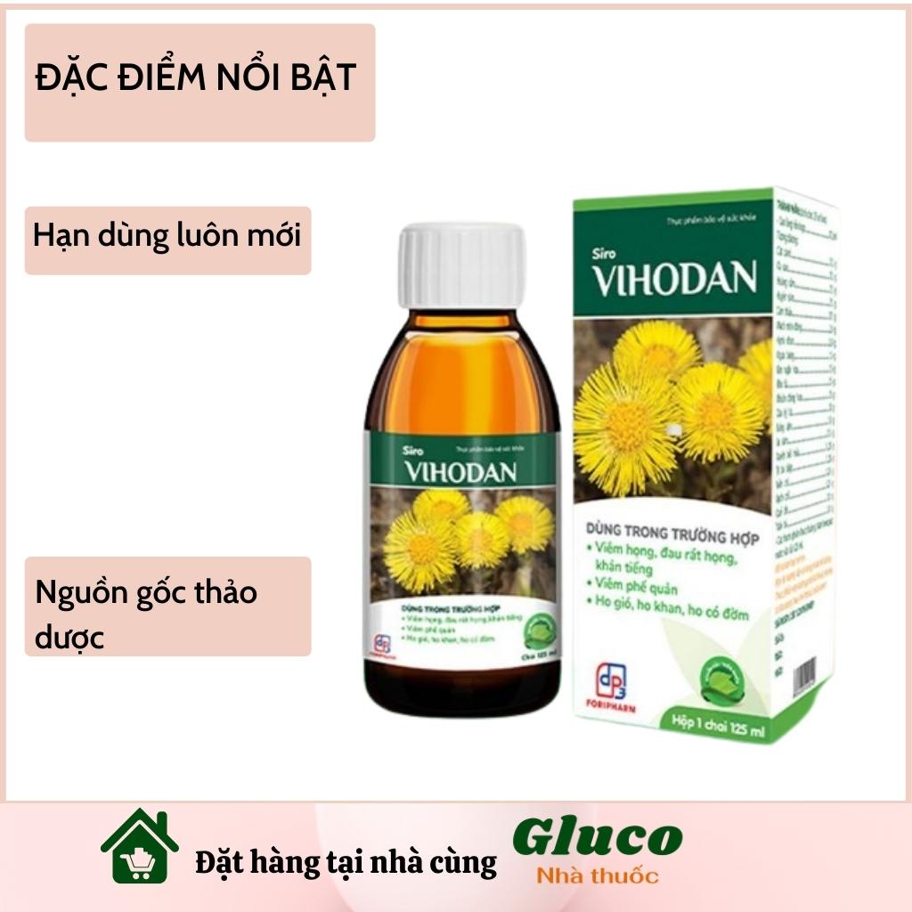 VIHODAN TW3 Siro hỗ trợ bổ phế, giảm đờm giảm các triệu chứng ho, đau rát họng, khản tiếng GLU048