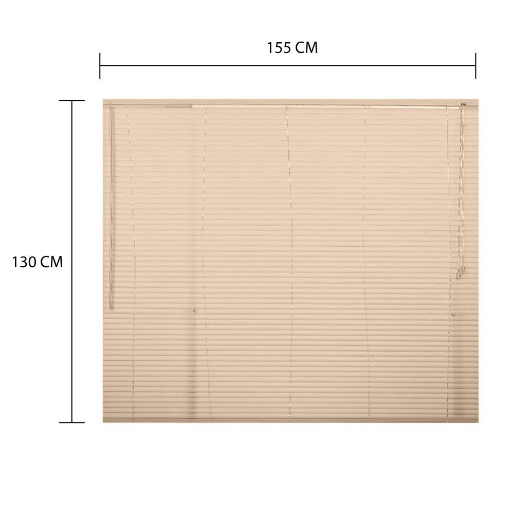 HomeBase HLS Rèm Màn cửa cuốn nhựa vinyl R155xC130cm màu kem