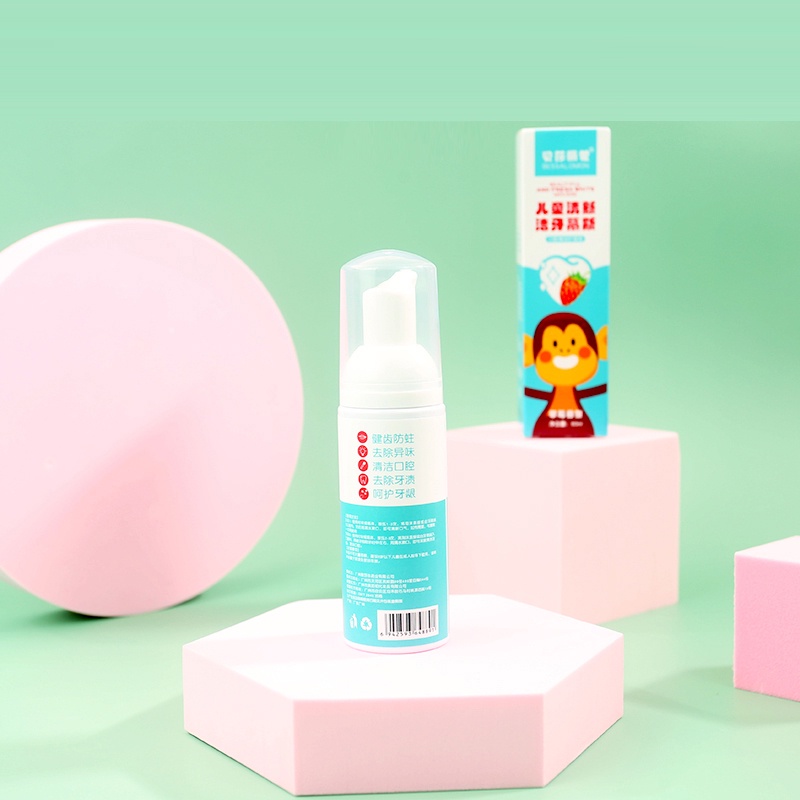 Kem đánh răng tạo bọt cho trẻ em vị dâu 60ml (1 hộp) Besal Omon cho bàn chải điện chữ U Remax