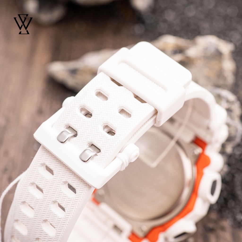 Đồng Hồ Quartz Nam Casio G-Shock WATCHSTORE GA-900AS-7ADR Thiết Kế Mặt Kính Khoáng Tròn 49.5mm, Vỏ Và Dây Nhựa Bền Bỉ