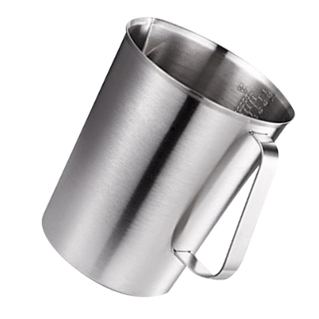 Cốc Đong Bằng Thép Không Gỉ 304 Dày Dặn Có Thang Đo Lường Tiện Lợi