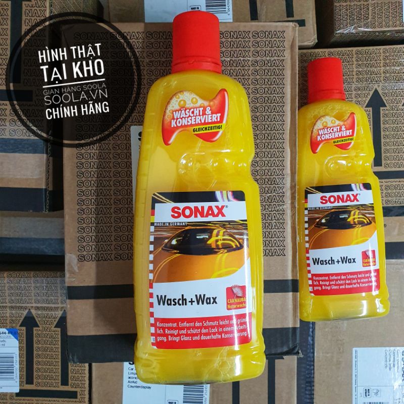 Nước rửa xe tạo bóng Sonax Wash&amp;Wax 1000ml Chính Hãng