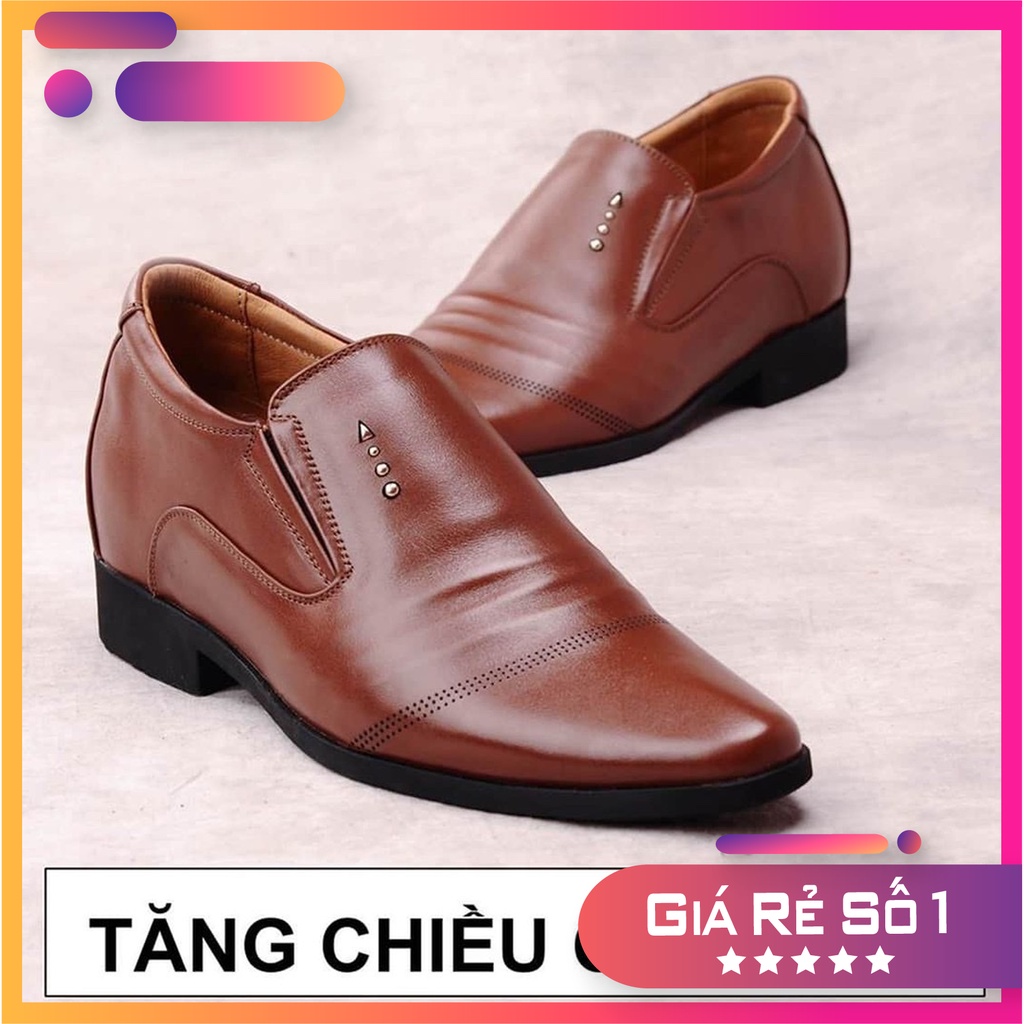 [Siêu Sale] Giầy tây lười nam công sở tăng chiều cao bảo hành 12 tháng