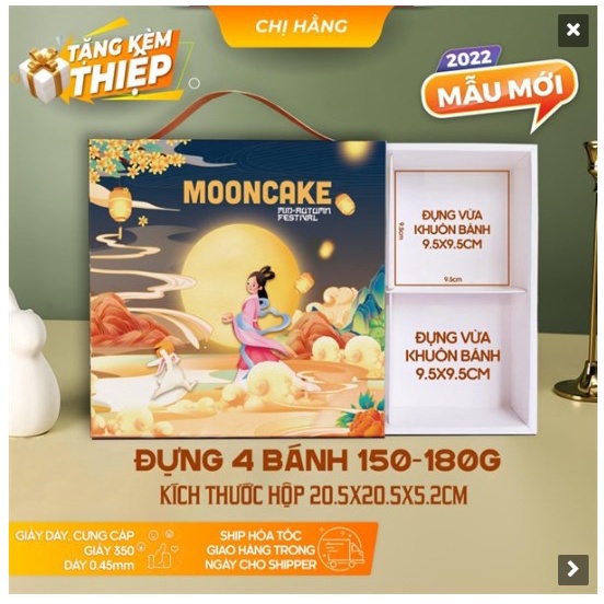Hộp trung thu dây xách Chị Hằng