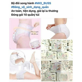   bịch 10 gói  Băng vệ sinh dạng quần dành cho bà bầu, ban đêm, kỳ kinh nguyệt hàng chính hãng