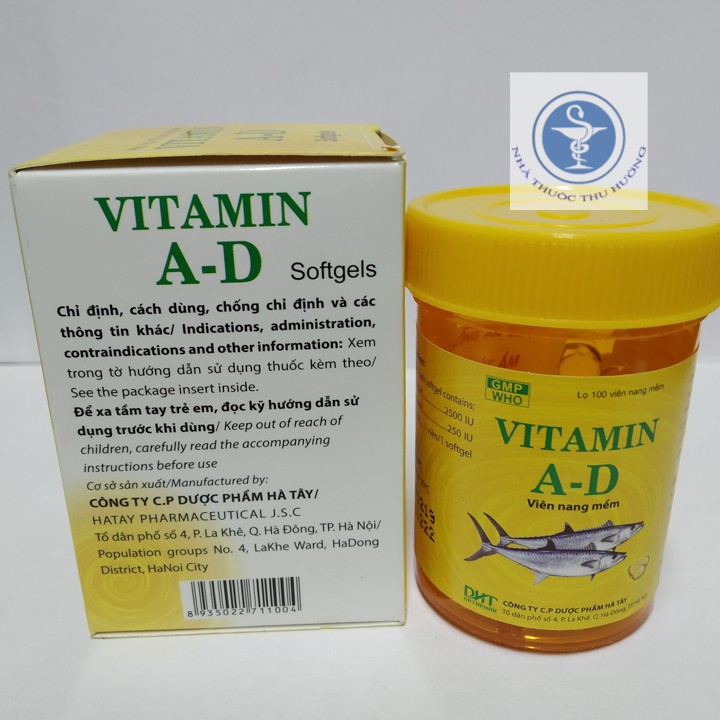 Vitamin A-D lọ 100 viên | Thế Giới Skin Care