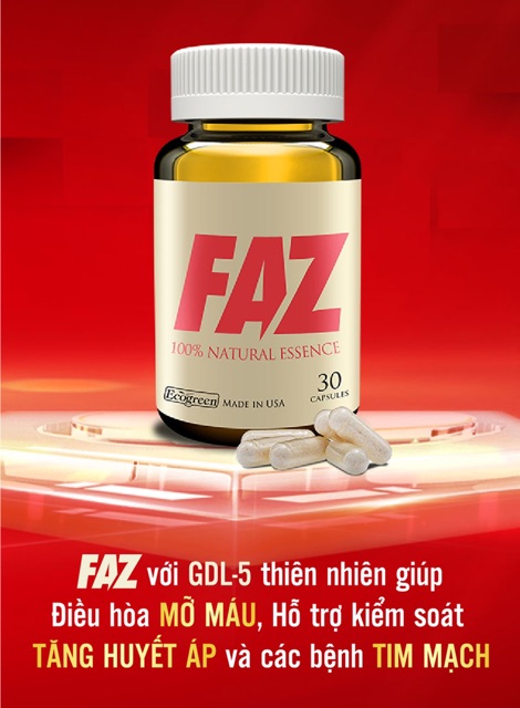 FAZ - ĐIỀU HÒA MỠ MÁU, HỖ TRỢ KIỂM SOÁT TĂNG HUYẾT ÁP VÀ CÁC BỆNH TIM MẠCH | BigBuy360 - bigbuy360.vn