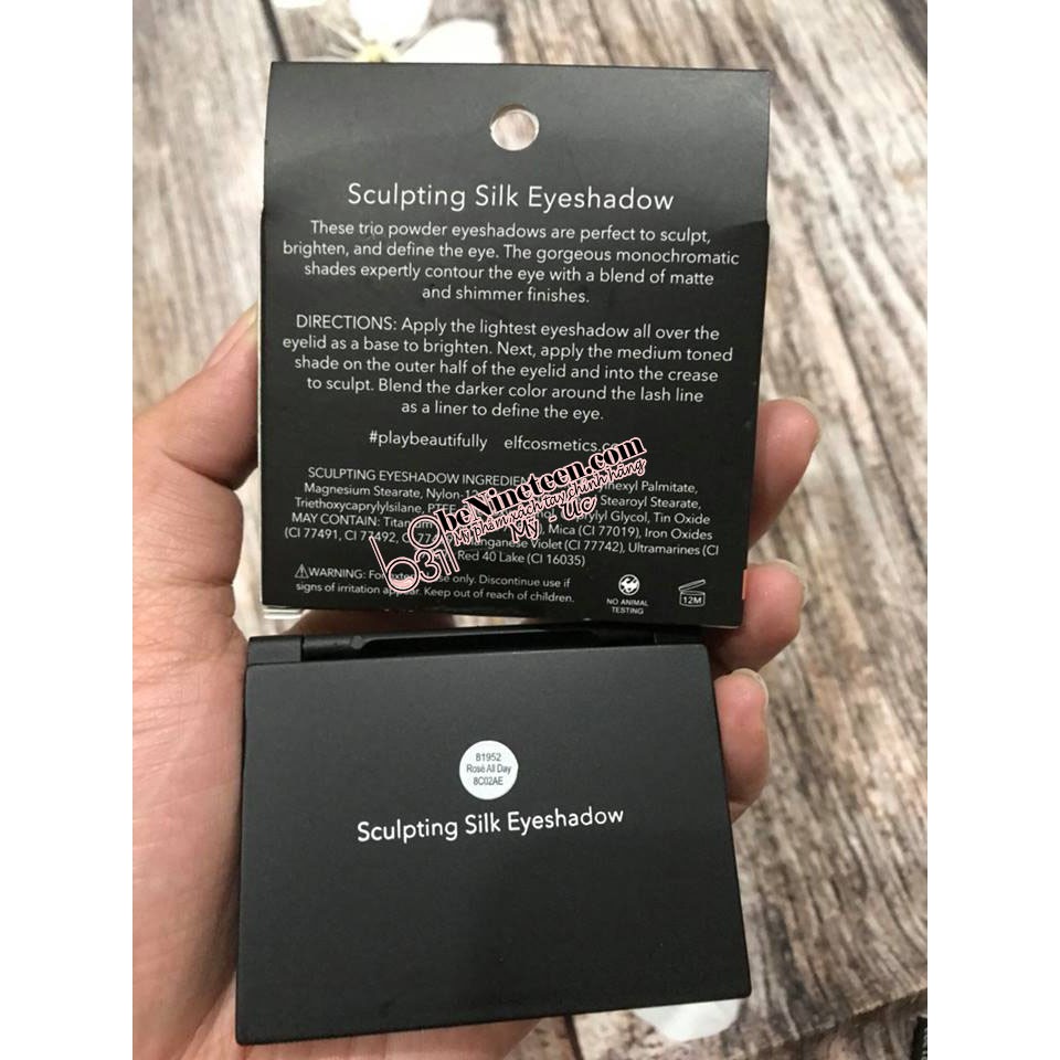 Bảng Phấn Mắt 3 màu ELF Sculpting Silk Eyeshadow - Rose All Day
