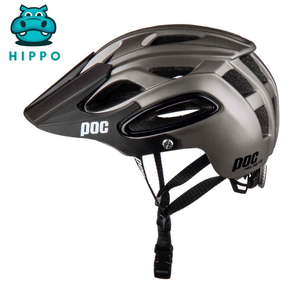 Mũ bảo hiểm xe đạp thể thao chuyên nghiệp Poc 07 siêu nhẹ thoáng khí màu xám - HIPPO HELMET