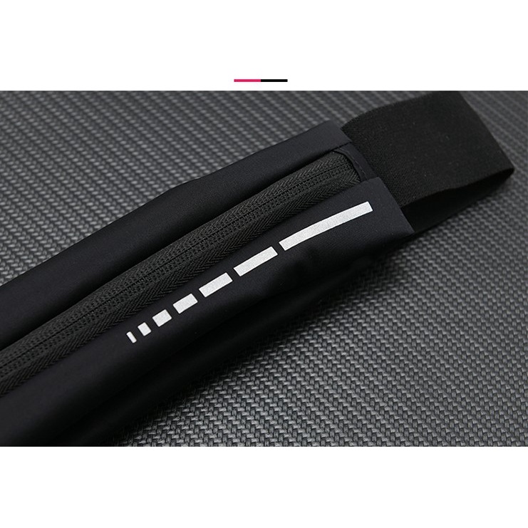 Đai chạy bộ, túi đựng điện thoại đeo hông Lycra đàn hồi, vô hình - màu đen, xám