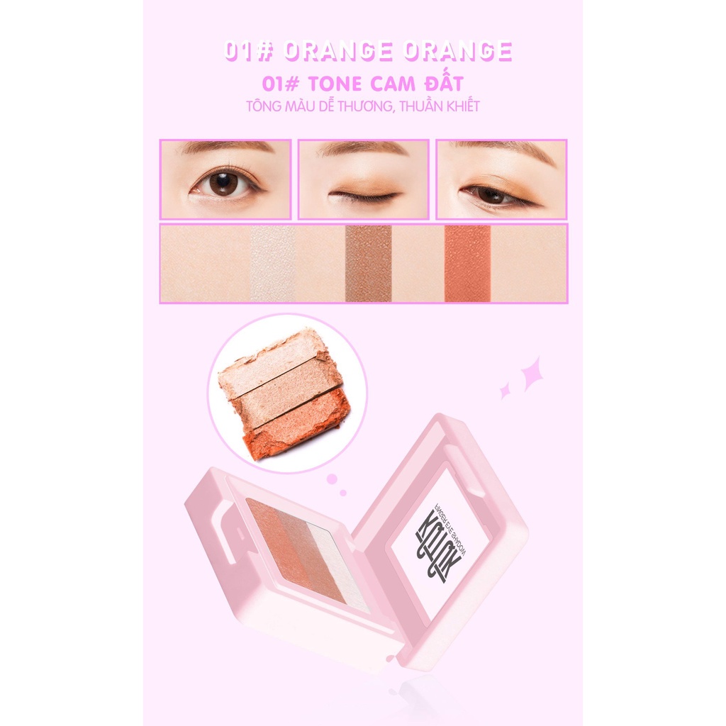 Phấn mắt kết hợp 3 tone màu KQTQK Blooming Girl | BigBuy360 - bigbuy360.vn