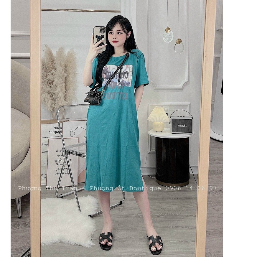 Váy phông suông thiết kế xinh - Đầm bầu thời trang mùa hè cottong