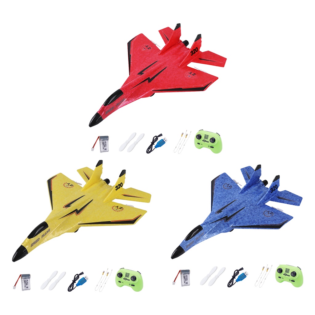 EPP RC Máy bay 2 kênh Ánh sáng ban đêm Máy bay lượn cố định cánh RTF
